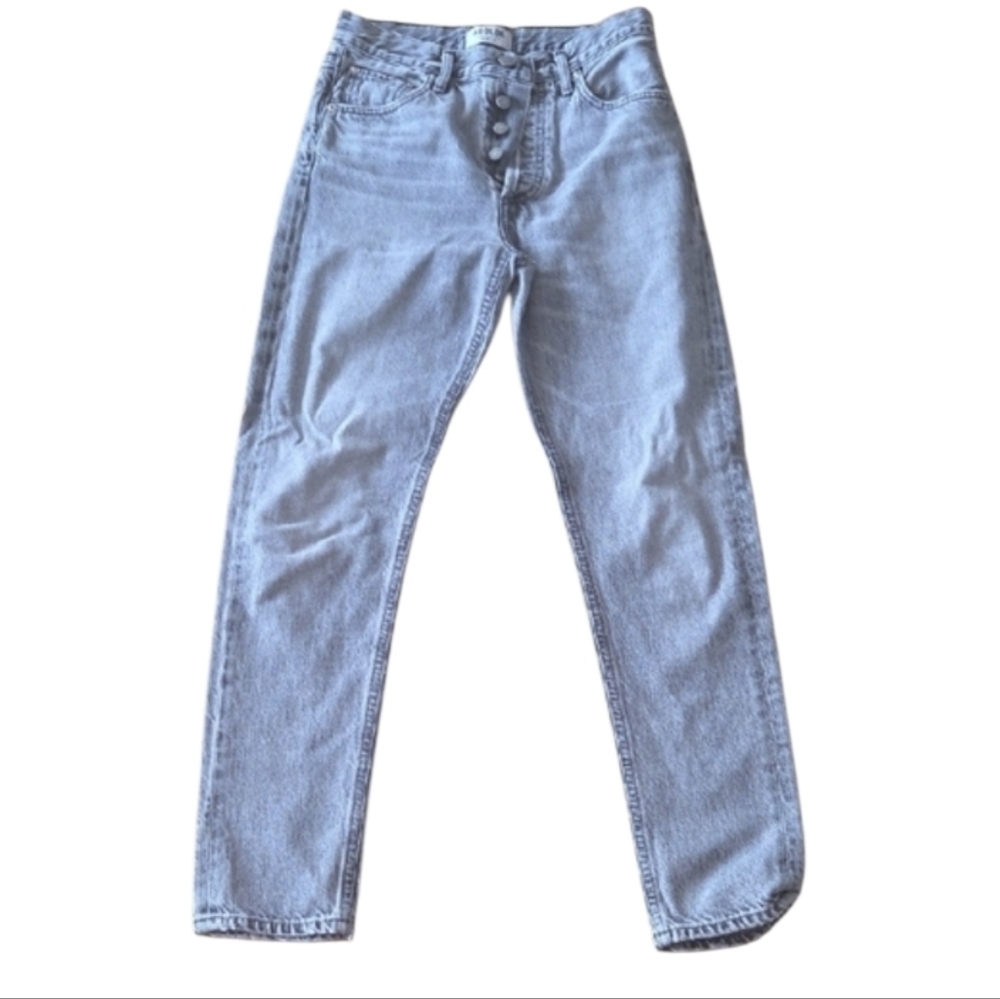 Agolde Charcoal Button-Fly Denim